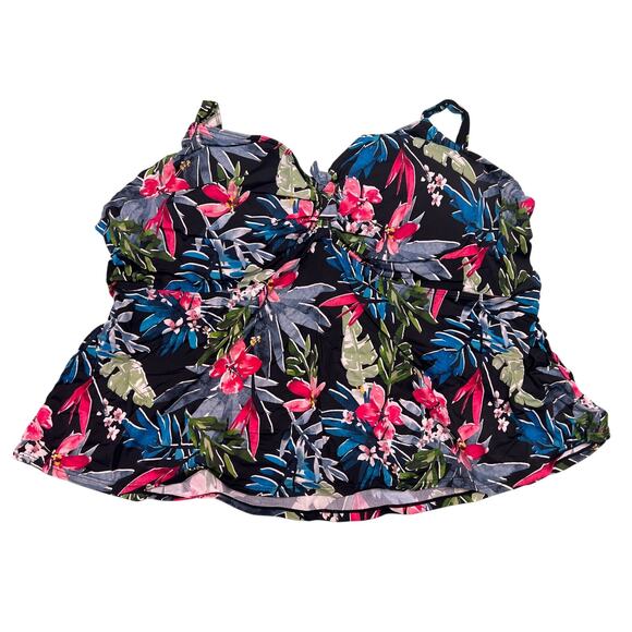 Swimsuits For All Plus Size Women's Tankini Top Swim Skirt Set Size 34W 34 New N - Picture 3 of 14